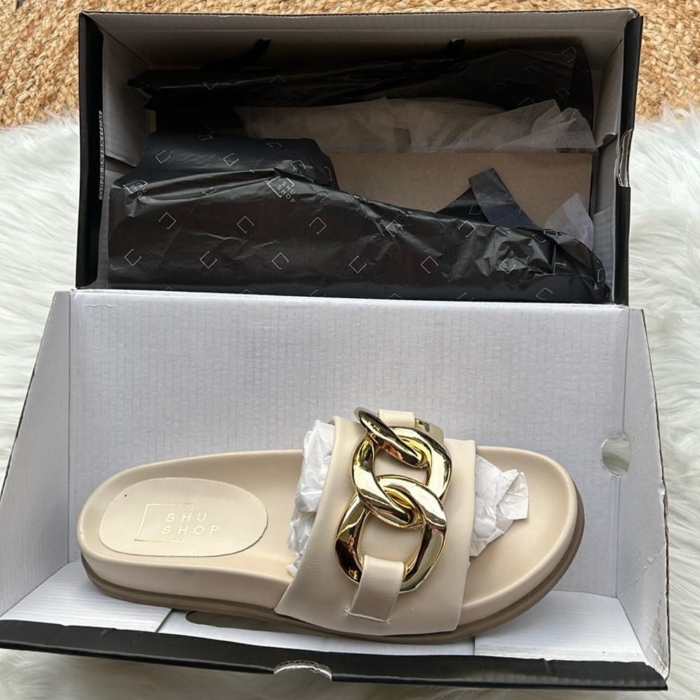 SHU SHOP DIVEAN SANDAL BONE COLOR NWT